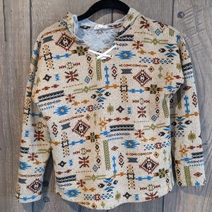 Girls boutique Aztec sweater hoodie